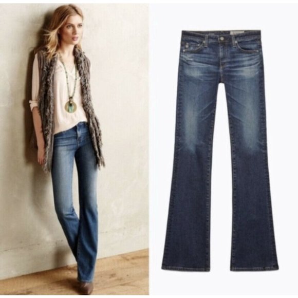 AG Adriano Goldschmied Denim - AG The Angel Boot Cut Distressed Jeans 28R EUC